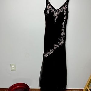 Brown long party dress